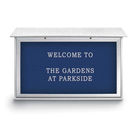 United Visual Products Indoor Enclosed Combo Board, 48"x36", White Frame/Green & Cobalt UVCB4836W-GREEN-COBACC